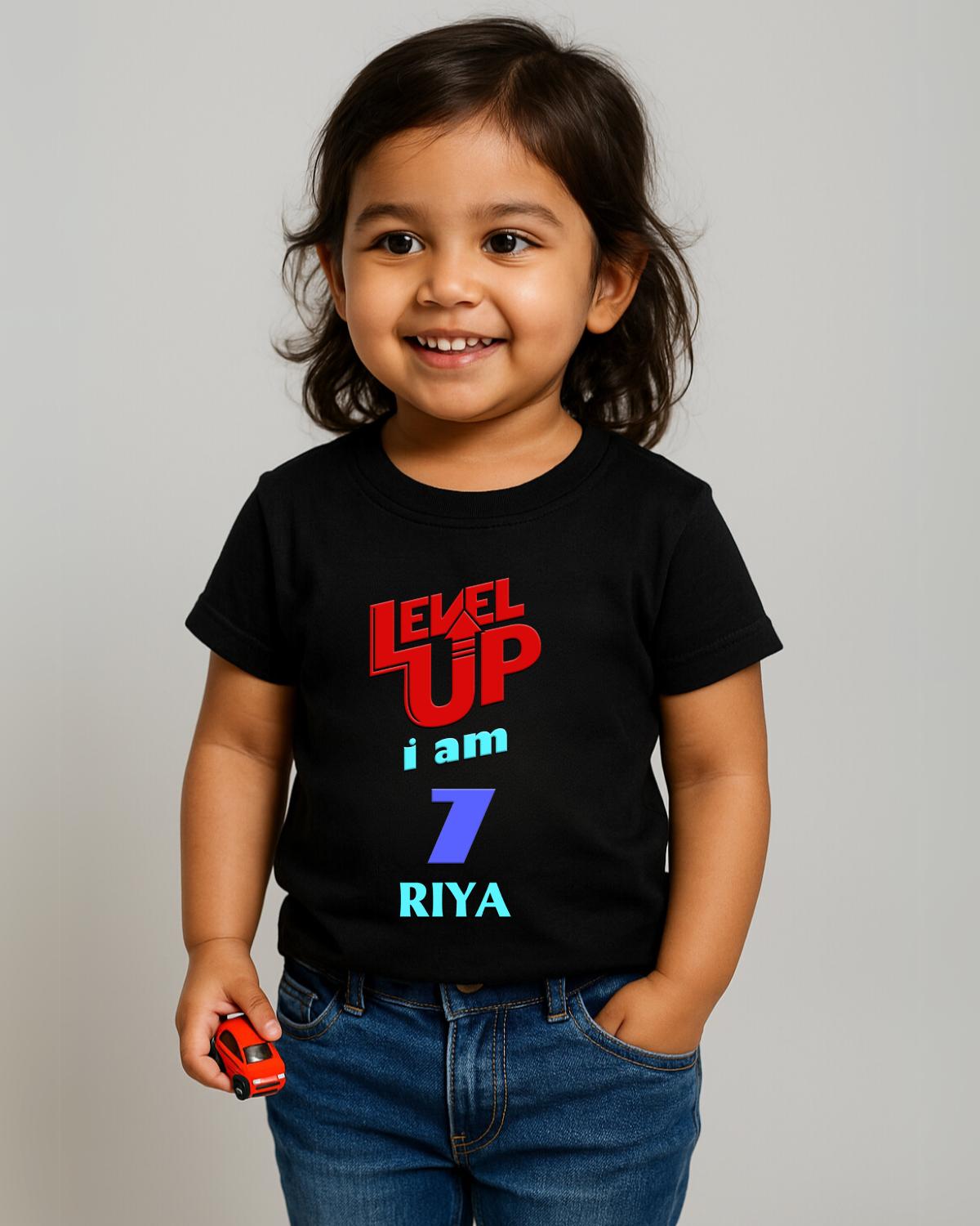 Level Up Custom Kids Birthday T-Shirt