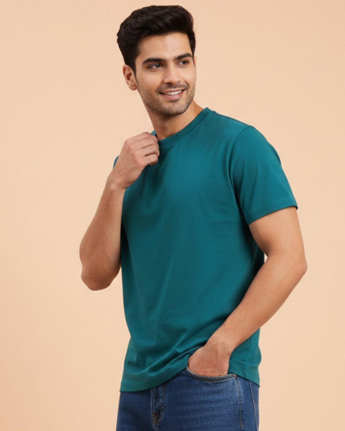 Men's Plain T-shirt-Mint