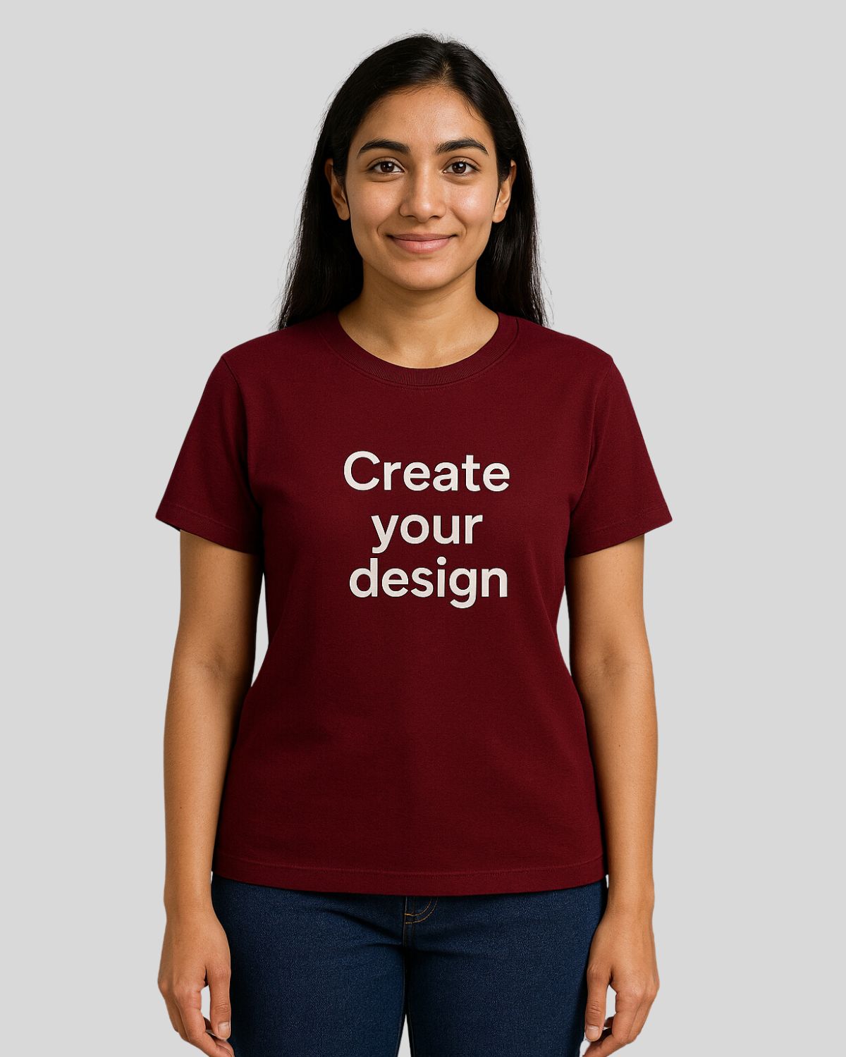 Women Custom T-Shirt - Maroon