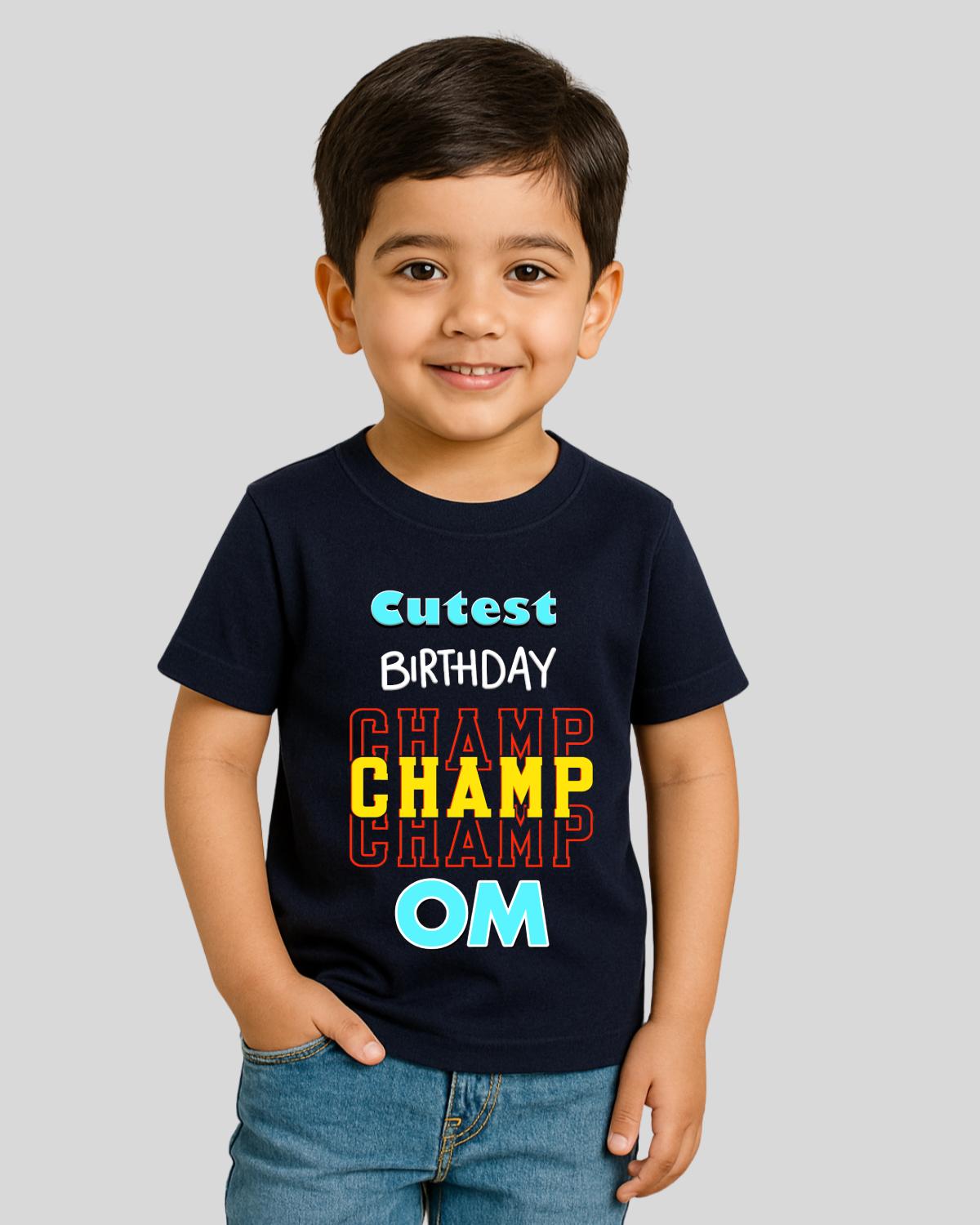 Birthday Champ Custom Kids T-Shirt