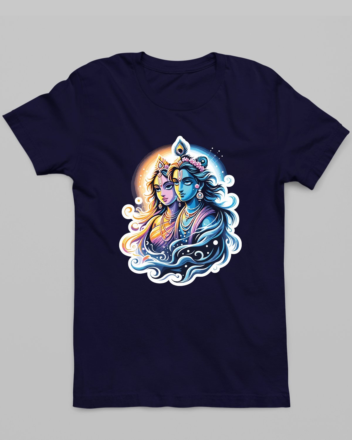 Divine Radha Krishna T - Shirt - His'en'Her - Shop T - Shirts For Men & Women Online