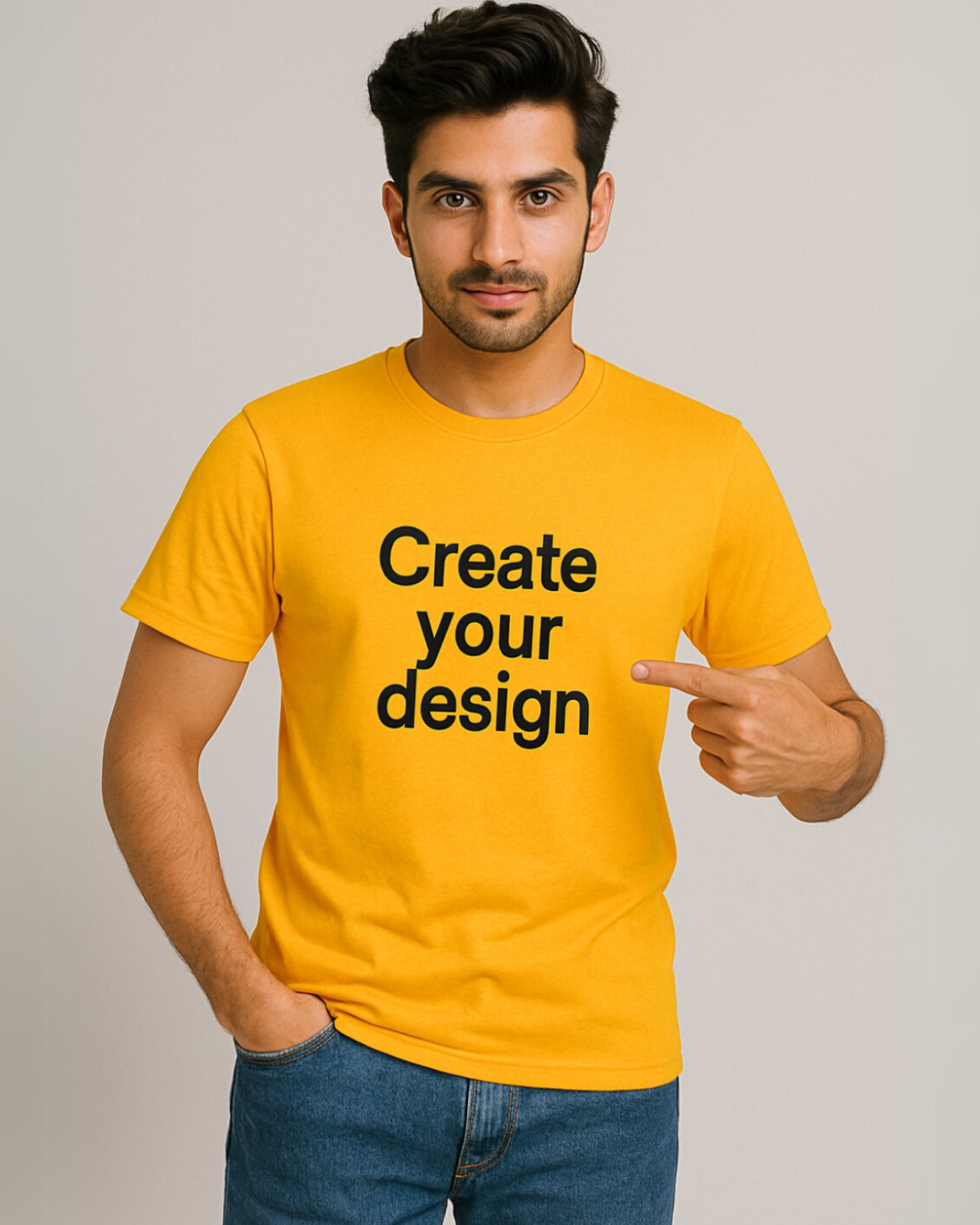 Men's Custom T-Shirt - Yellow