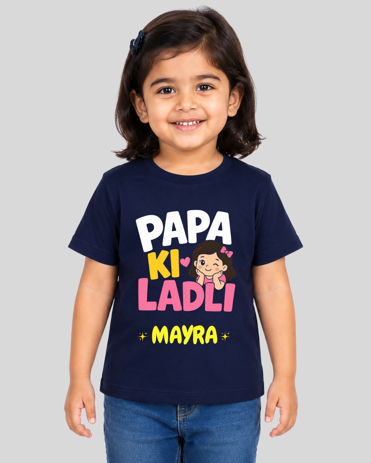 Papa ki Ladli Kids Custom T-Shirt