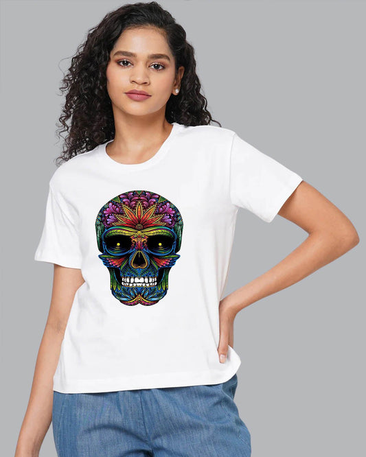 5 Ace Skull Women T-Shirt - His'en'Her - Shop T-Shirts For Men & Women Online