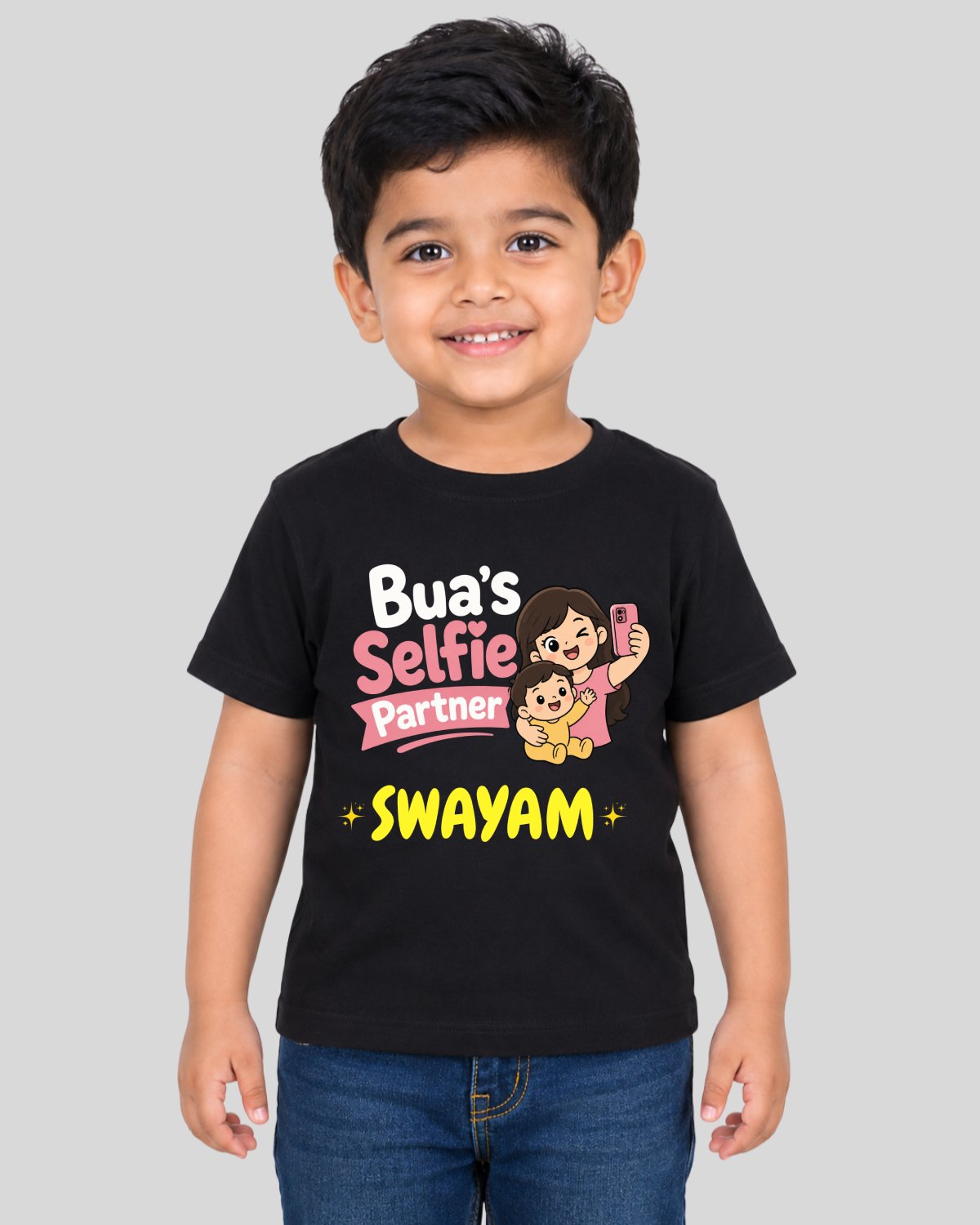 Selfie Partner Kids Custom T-Shirt