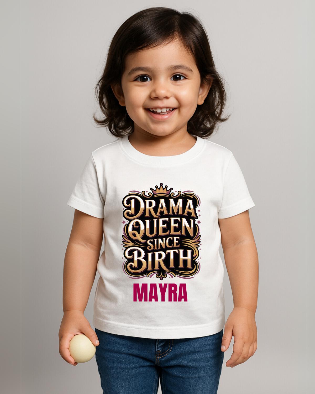 Drama Queen Custom Kids Birthday T-Shirt