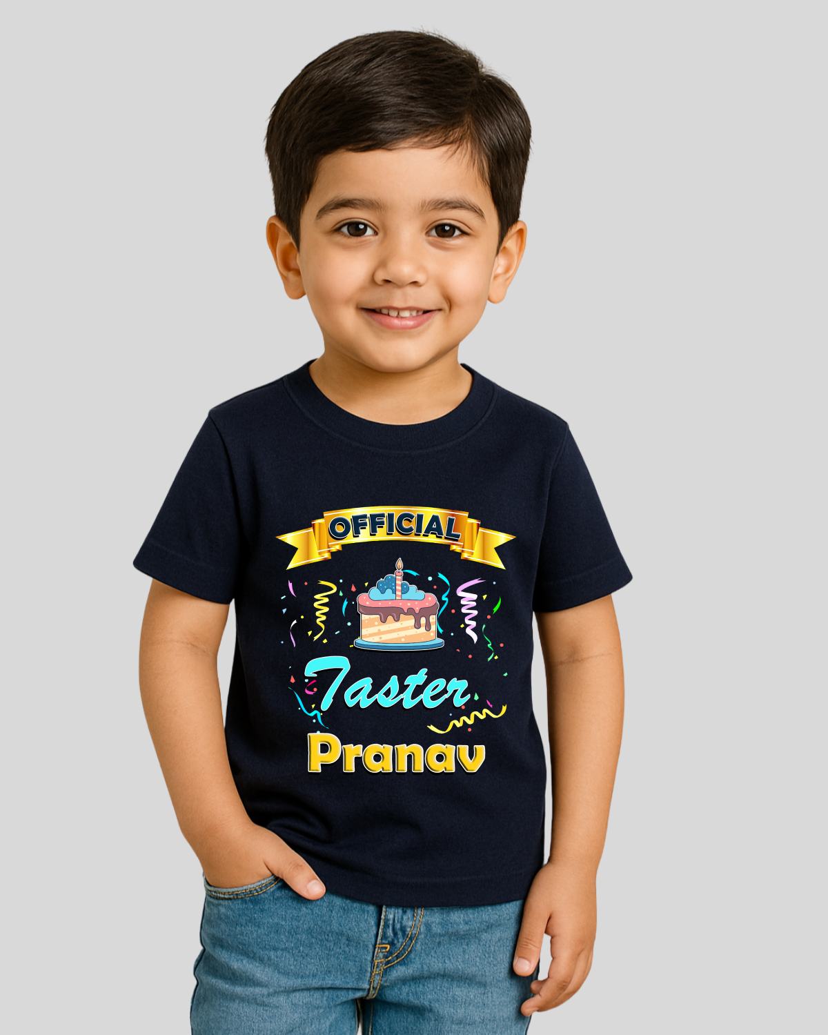 Cake Taster Custom Kids Birthday T-Shirt