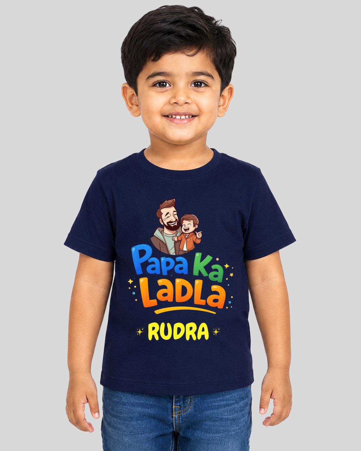 Papa Ka Ladla Kids Custom T-Shirt