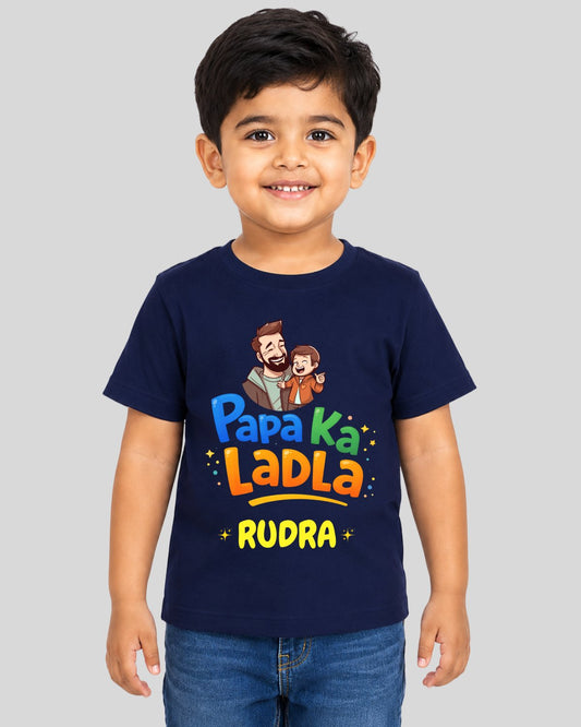 Papa Ka Ladla Kids Custom T-Shirt