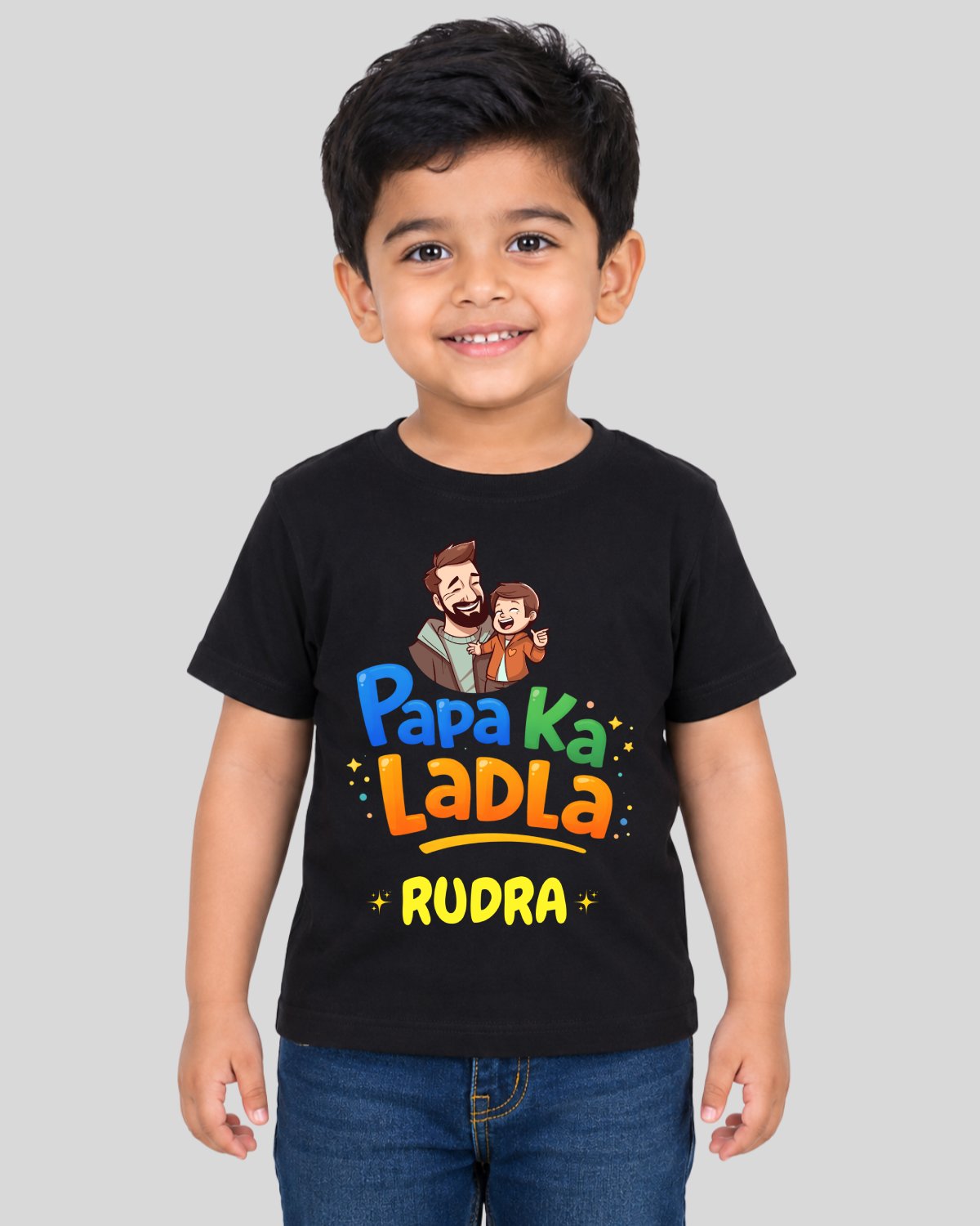 Papa Ka Ladla Kids Custom T-Shirt
