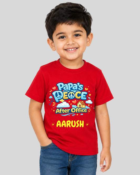 Papa's Peace Kids Custom T-Shirt