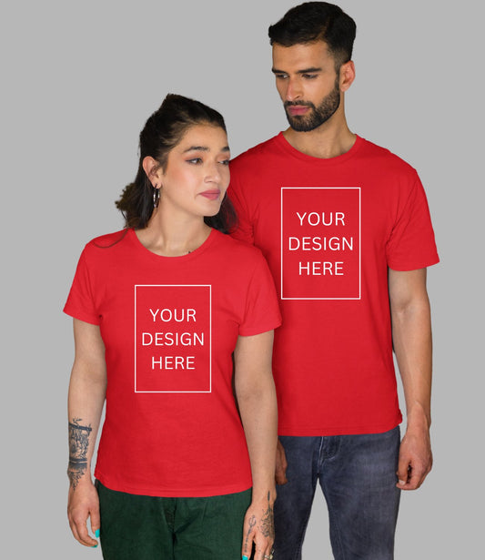 Custom Couple T-Shirt - Red