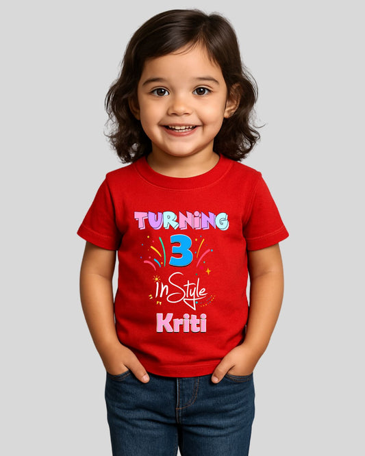 Turning UP Custom Kids Birthday T-Shirt