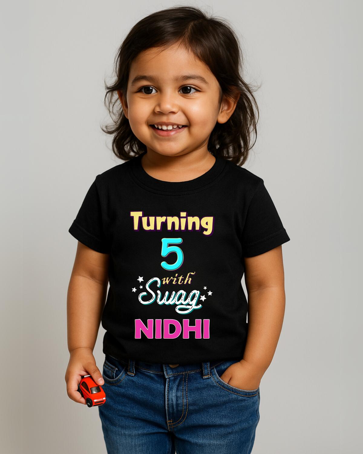 Swag Custom Kids Birthday T-Shirt
