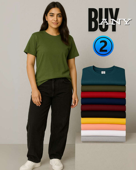 Boyfriend Fit T-Shirt Combo - Any 2