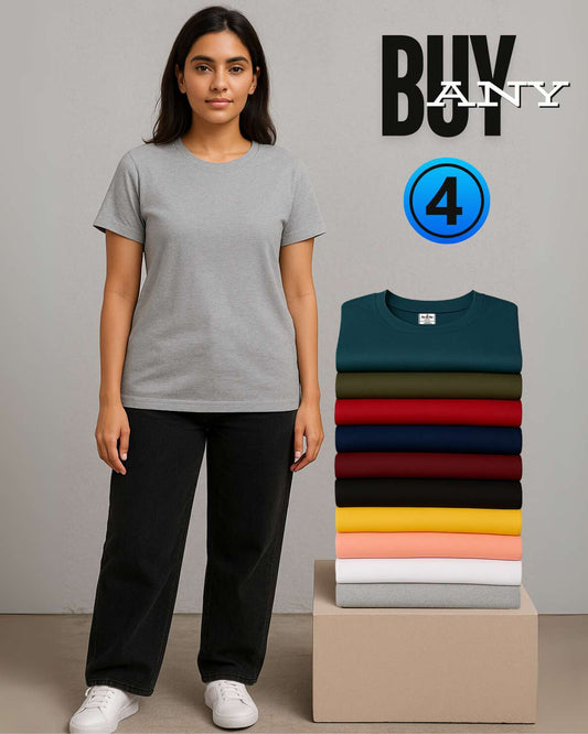 Boyfriend Fit T-Shirt Combo - Any 4