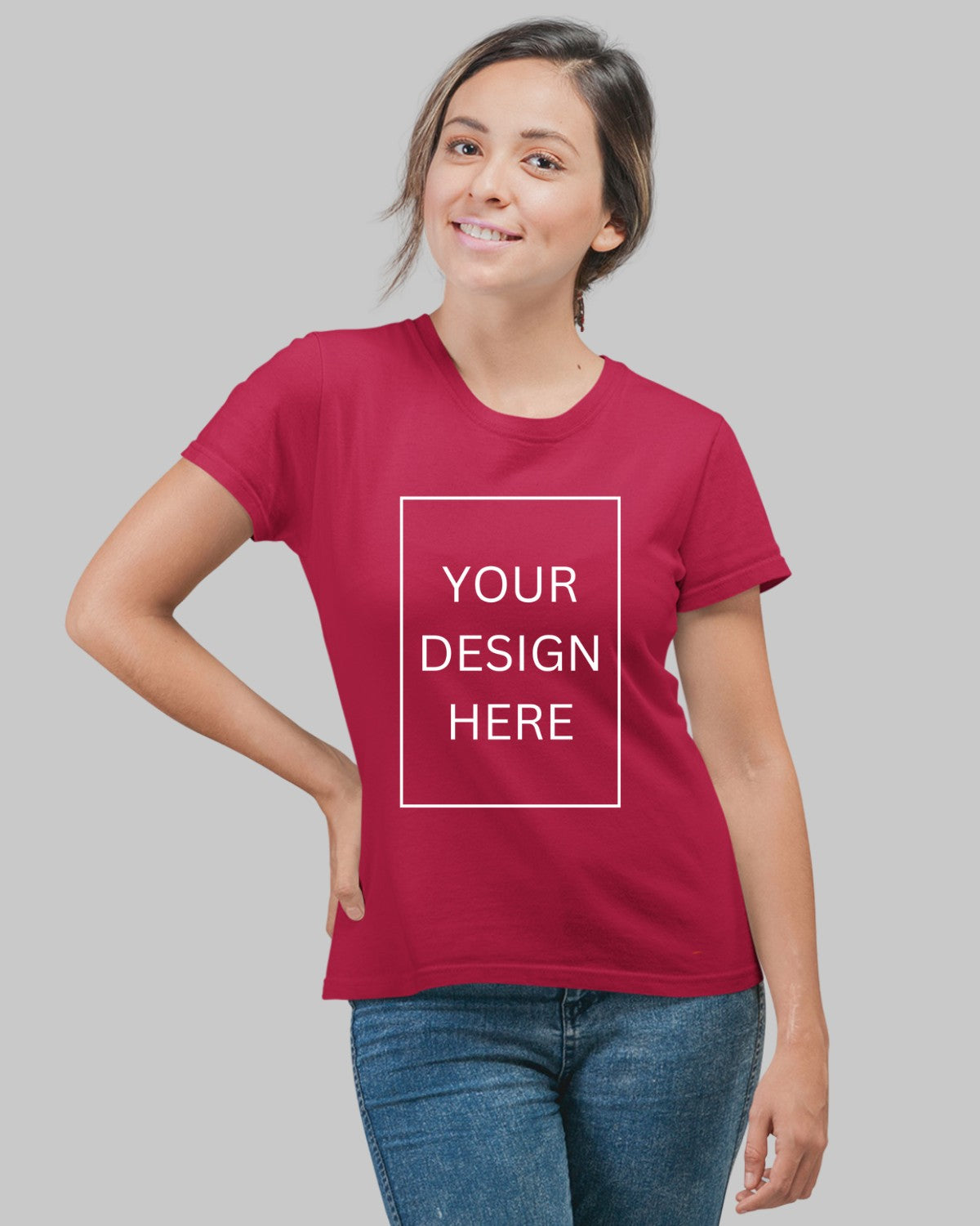 Women Custom T-Shirt - Maroon