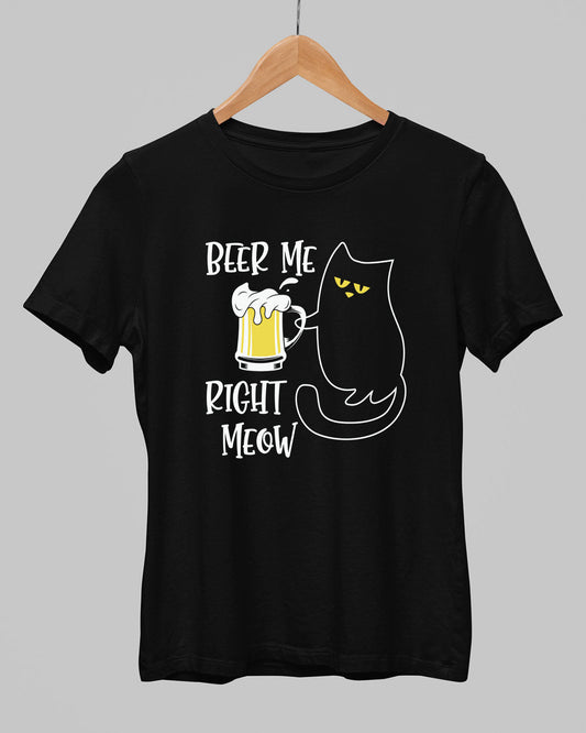 Beer Meow T-Shirt - His'en'Her - Shop T-Shirts For Men & Women Online