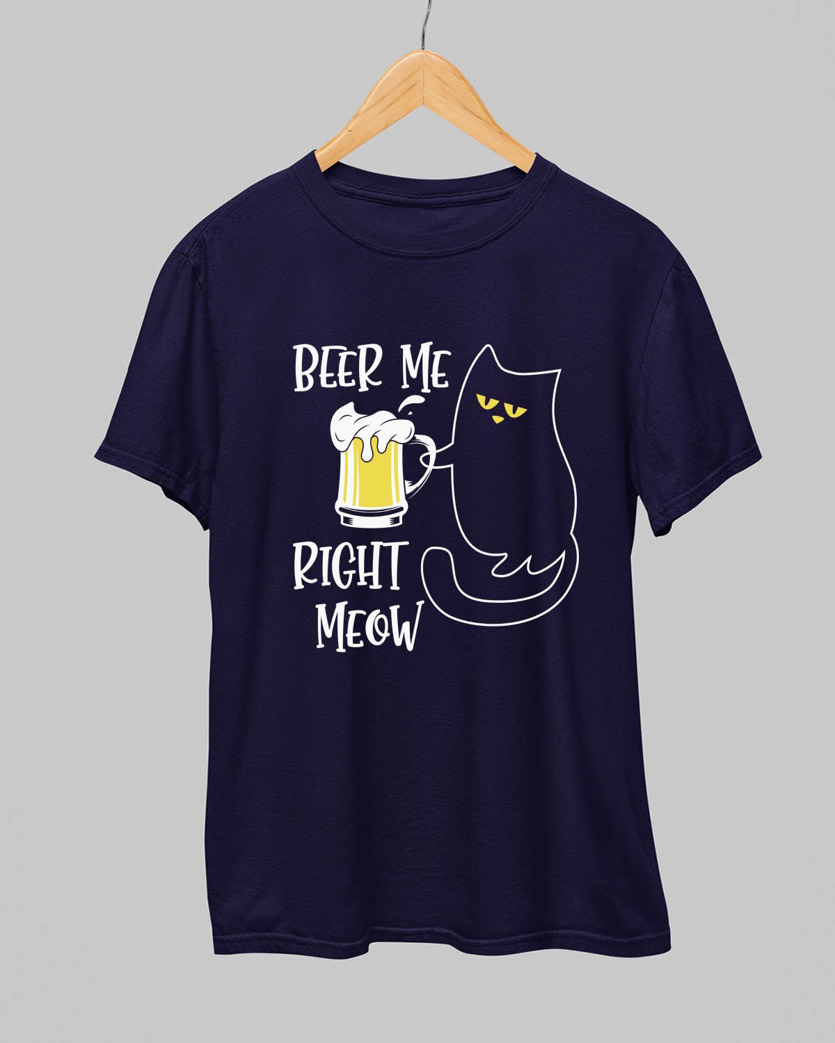 Beer Meow T-Shirt - His'en'Her - Shop T-Shirts For Men & Women Online