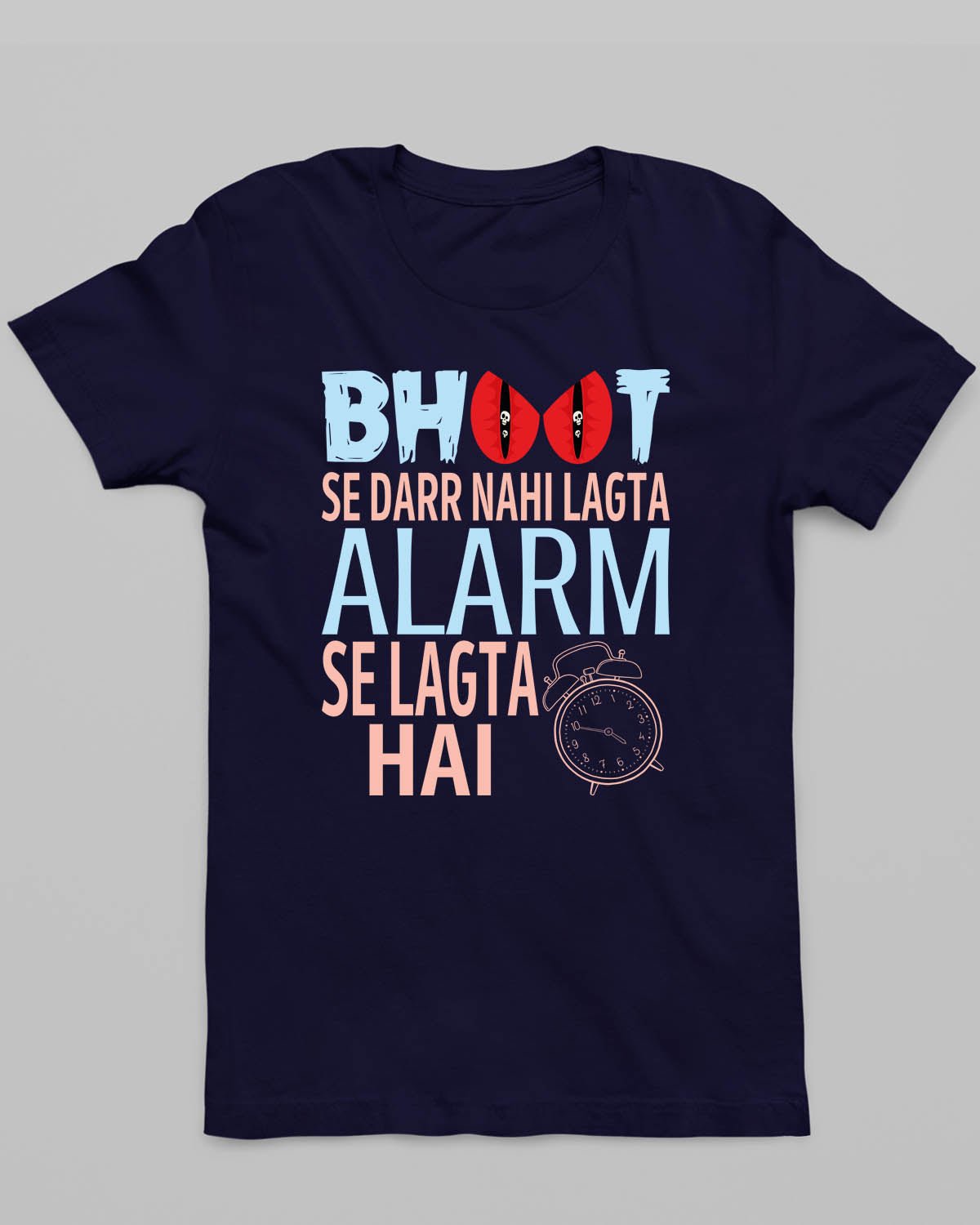 Bhoot Se Dar Nahi Lagta T - Shirt - His'en'Her - Shop T - Shirts For Men & Women Online