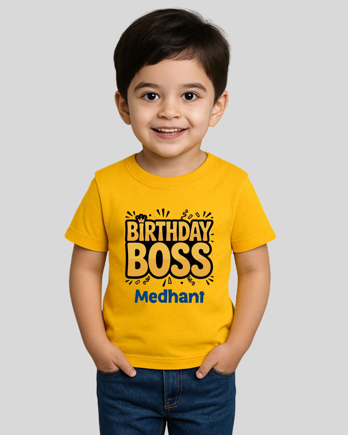 Birthday Boss Custom Kids T-Shirt