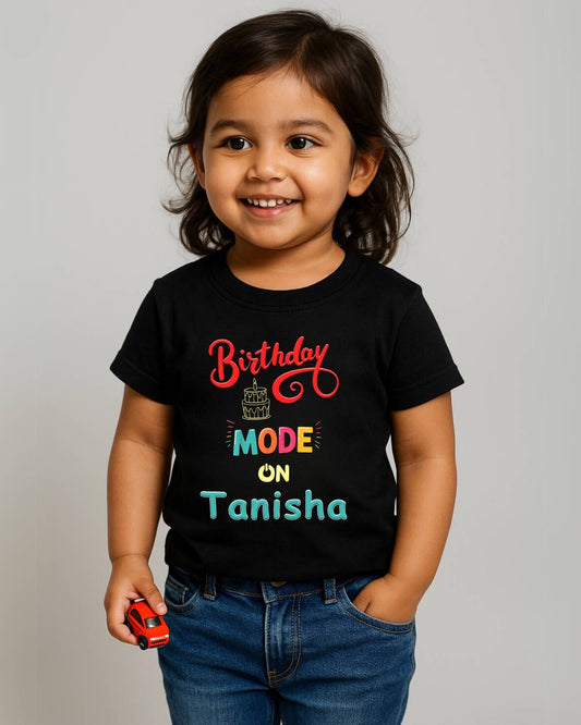 Birthday Mode Custom Kids T-Shirt