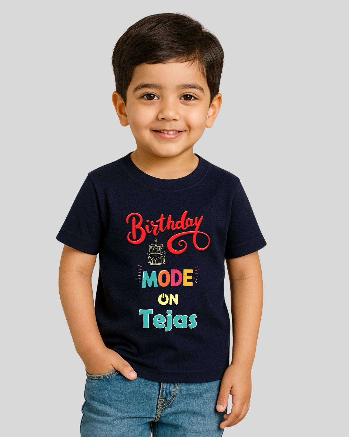 Birthday Mode Custom Kids T-Shirt