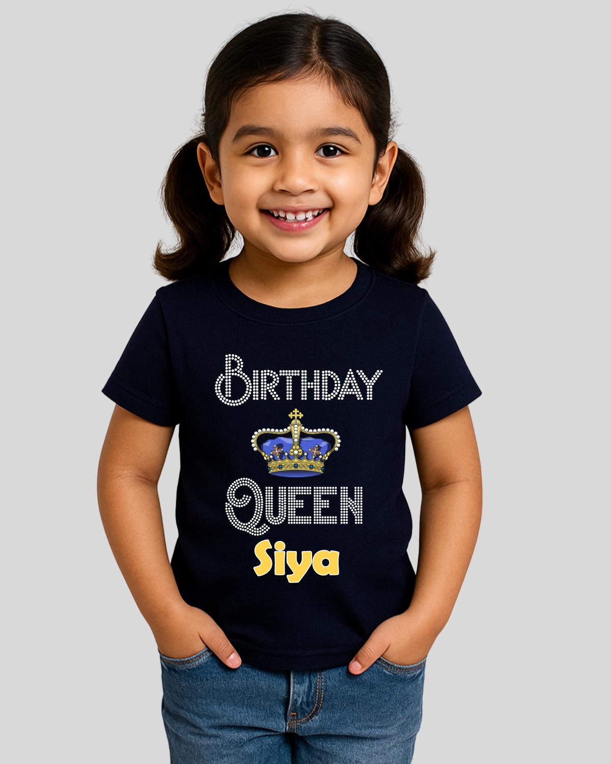 Birthday Queen Custom Kids T-Shirt