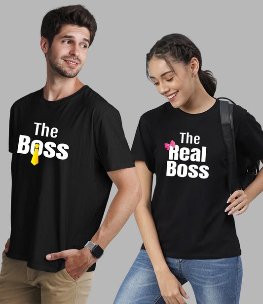 Boss Couple T-Shirt - His'en'Her - Shop T-Shirts For Men & Women Online