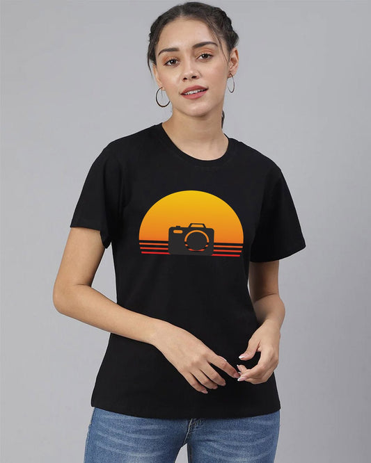 Camera Sunset Women T-Shirt