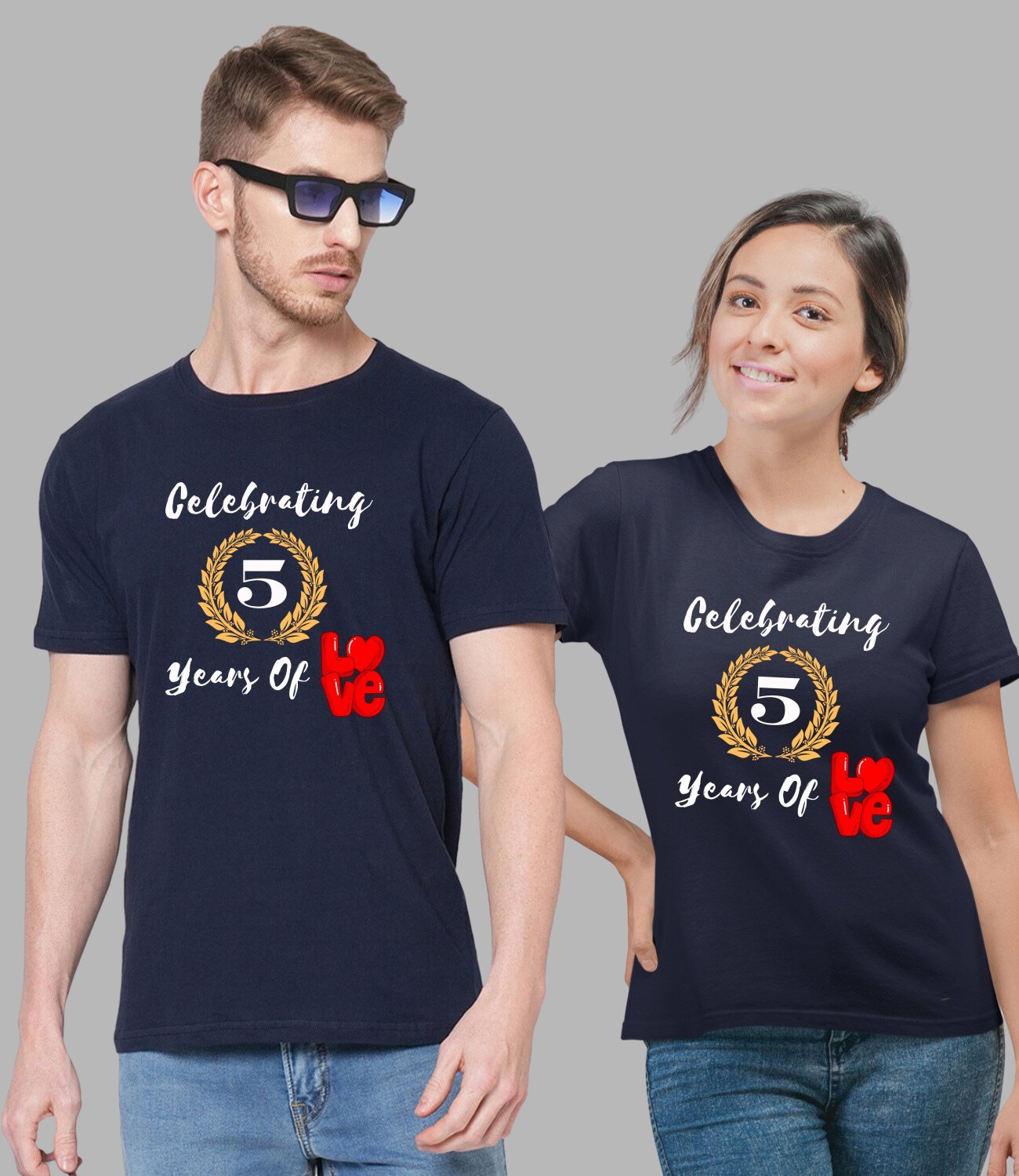 Celebrating Love Couple T-Shirt - His'en'Her - Shop T-Shirts For Men & Women Online