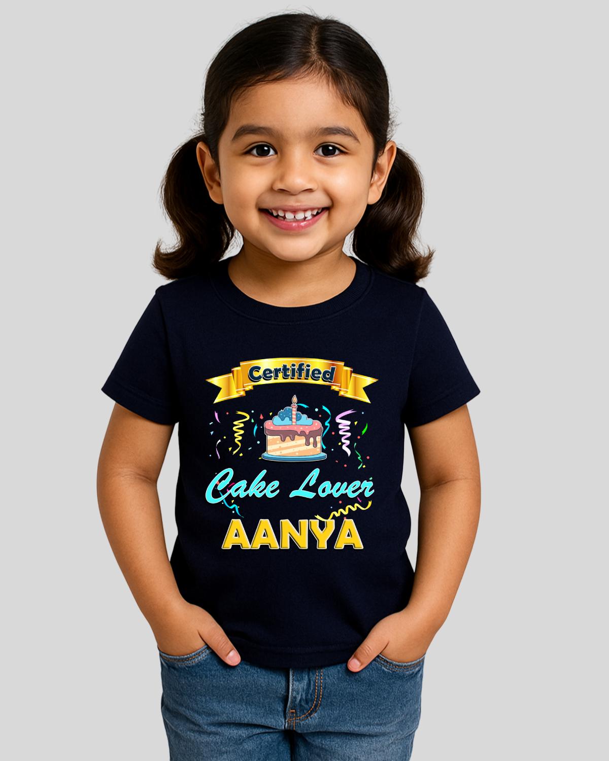 Cake Lover Custom Kids Birthday T-Shirt
