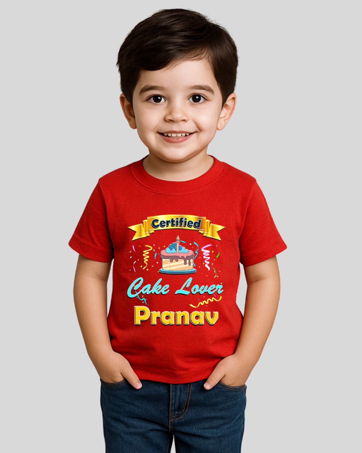 Cake Lover Custom Kids Birthday T-Shirt