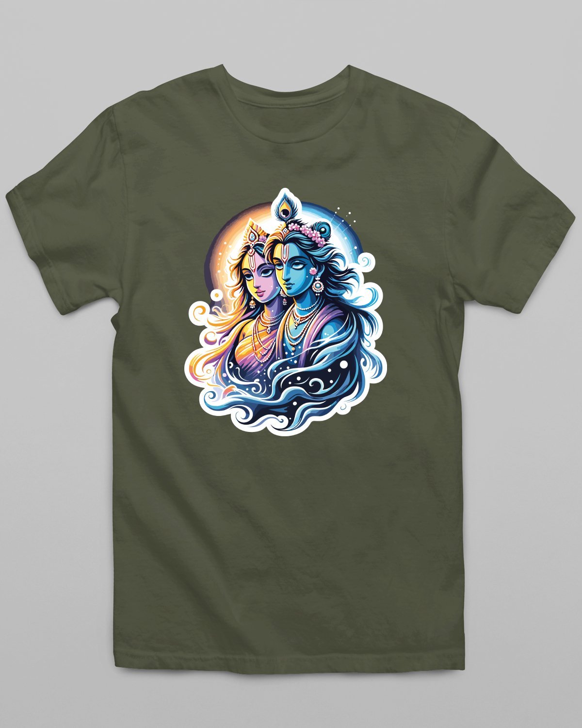 Divine Radha Krishna T - Shirt - His'en'Her - Shop T - Shirts For Men & Women Online