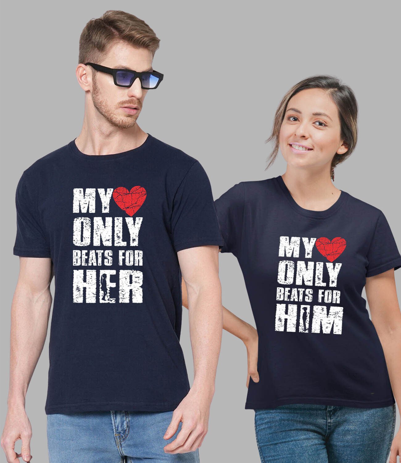 Heart Beats Couple T-Shirt