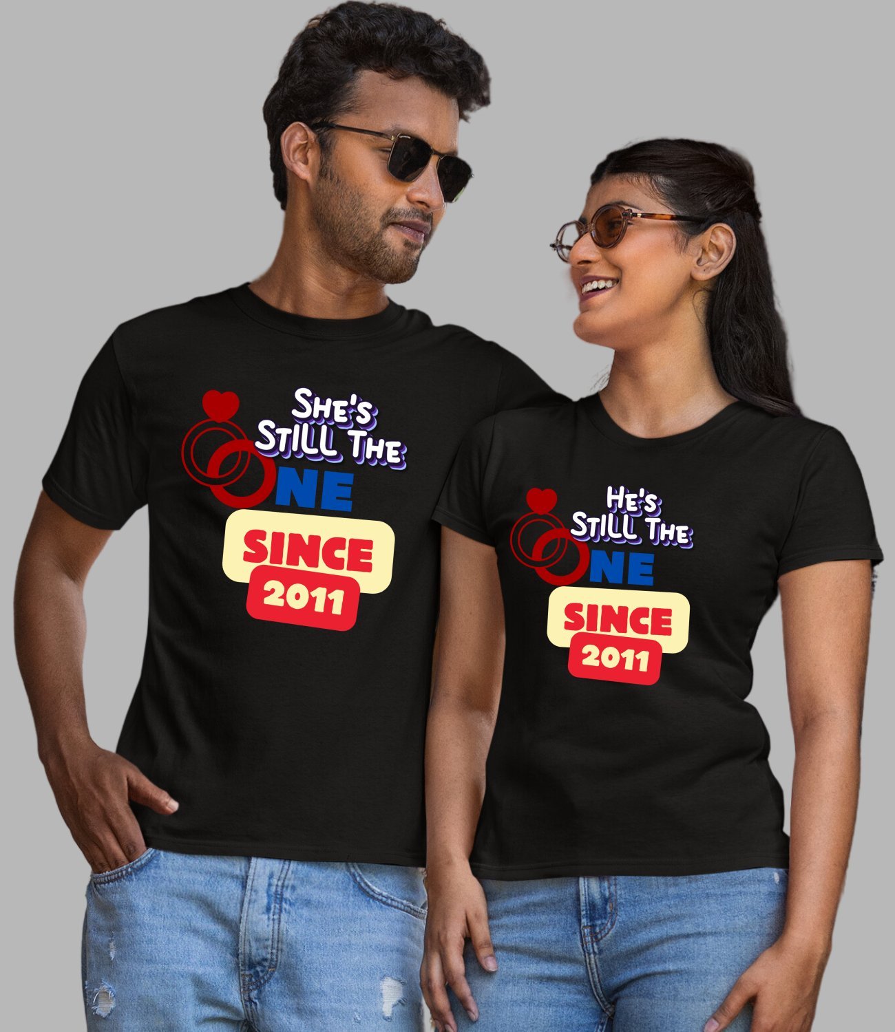 He's She's One Couple T-Shirt