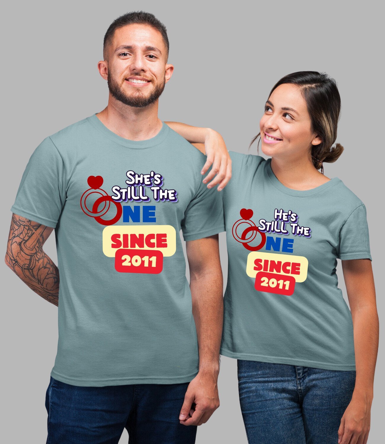 He's She's One Couple T-Shirt