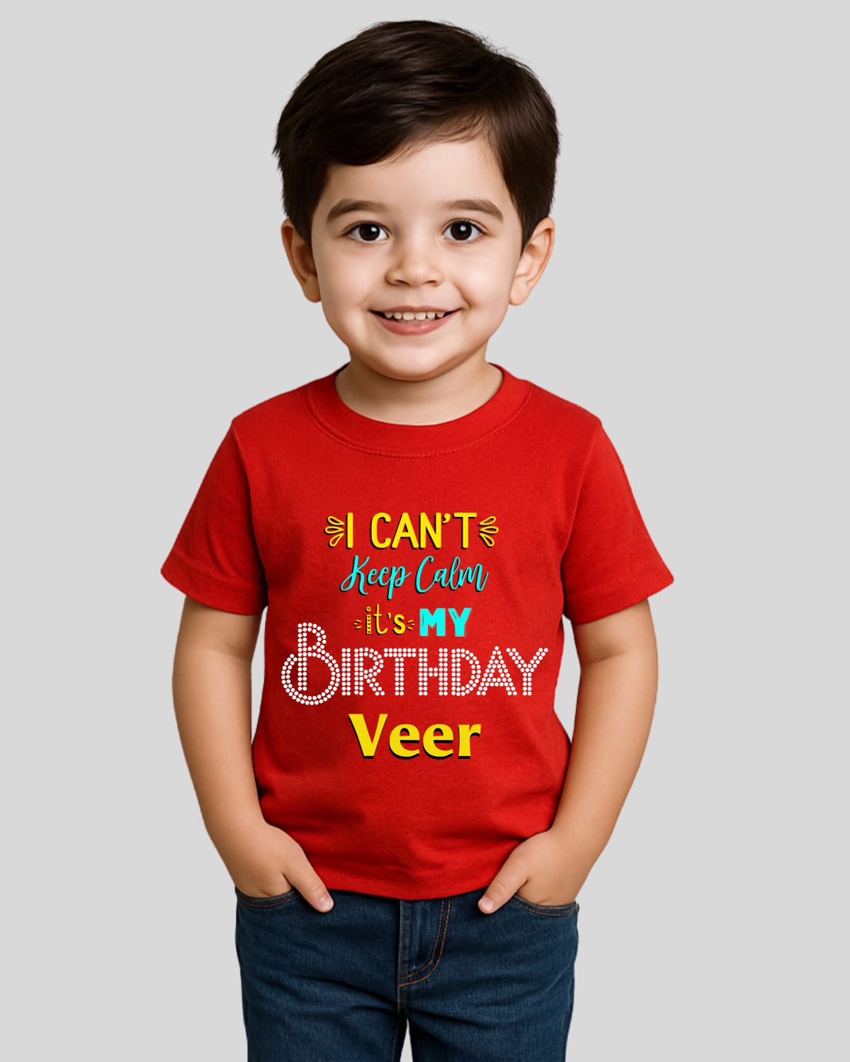 Can't Keep Calm Custom Kids Birthday T-Shirt