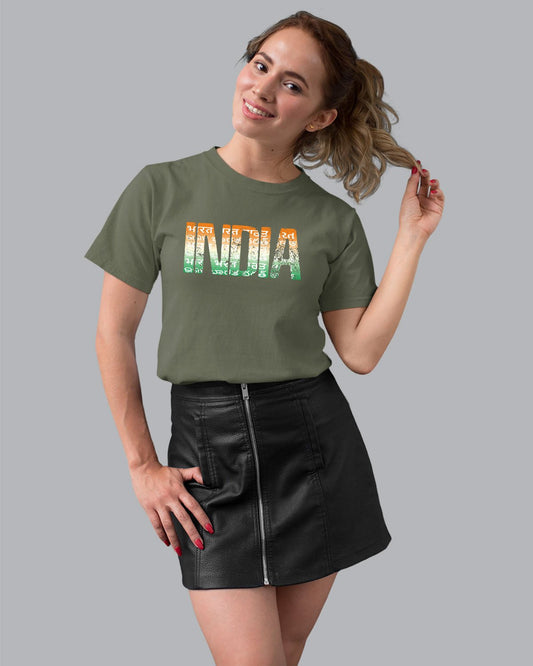 India Language Women T-Shirt - His'en'Her - Shop T-Shirts For Men & Women Online