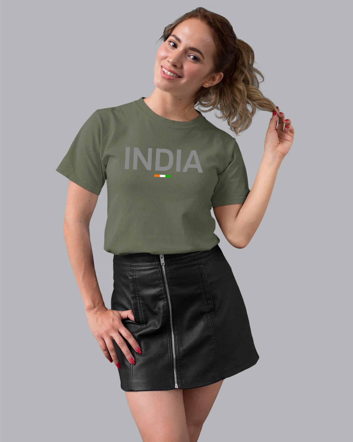 India Tricolor Women T-Shirt