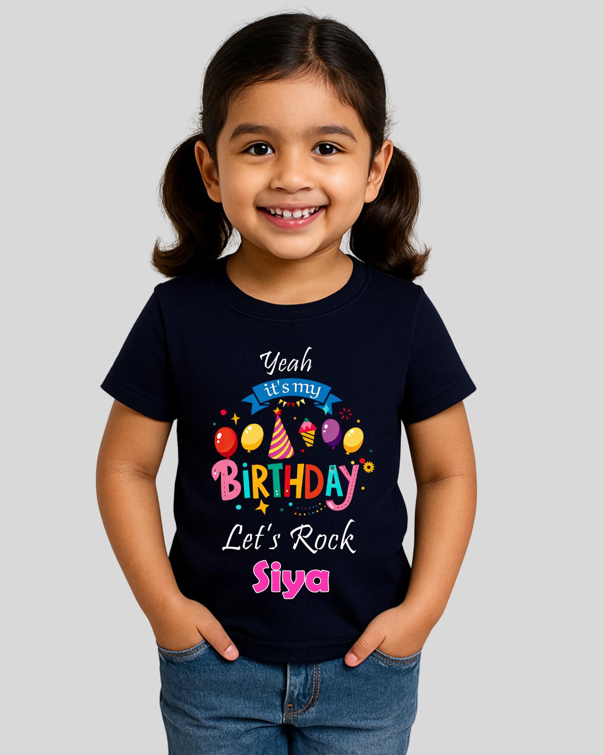 Let's Rock Custom Kids Birthday T-Shirt
