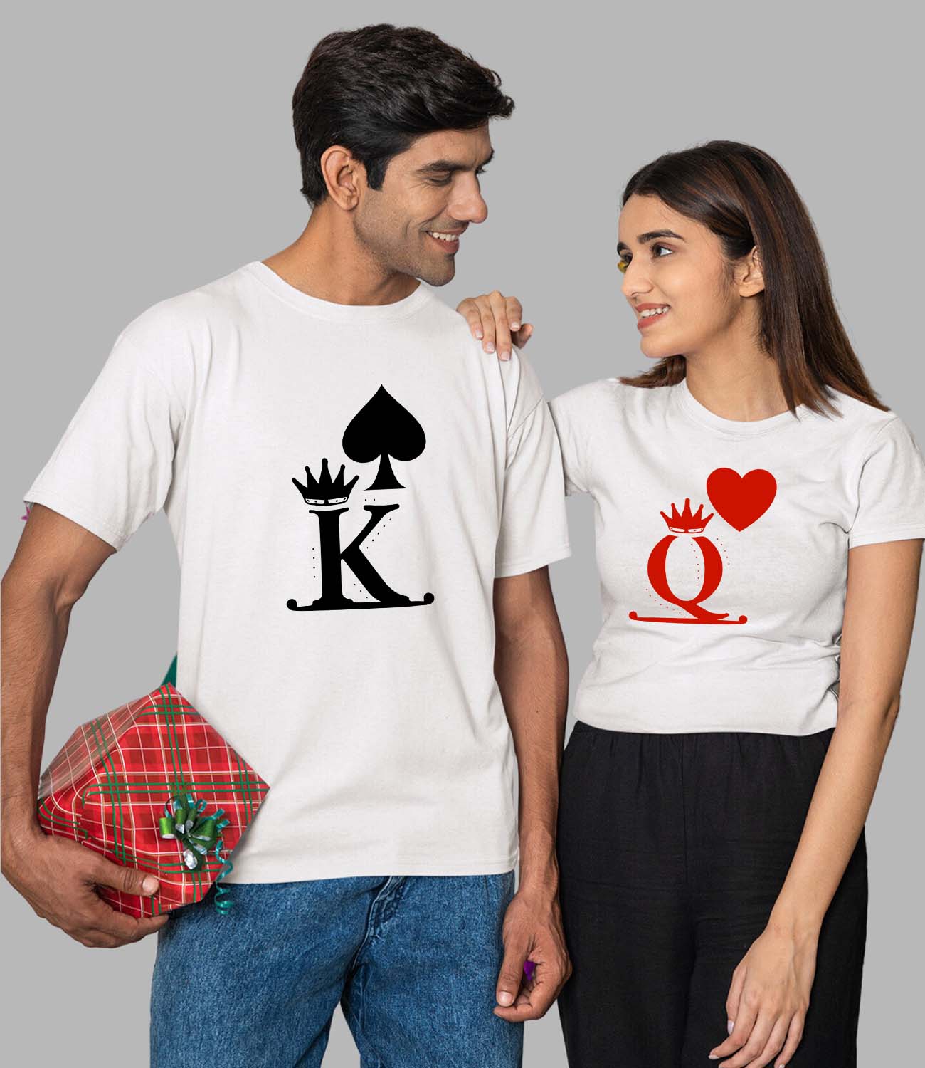 K & Q Couple T-Shirt - His'en'Her - Shop T-Shirts For Men & Women Online