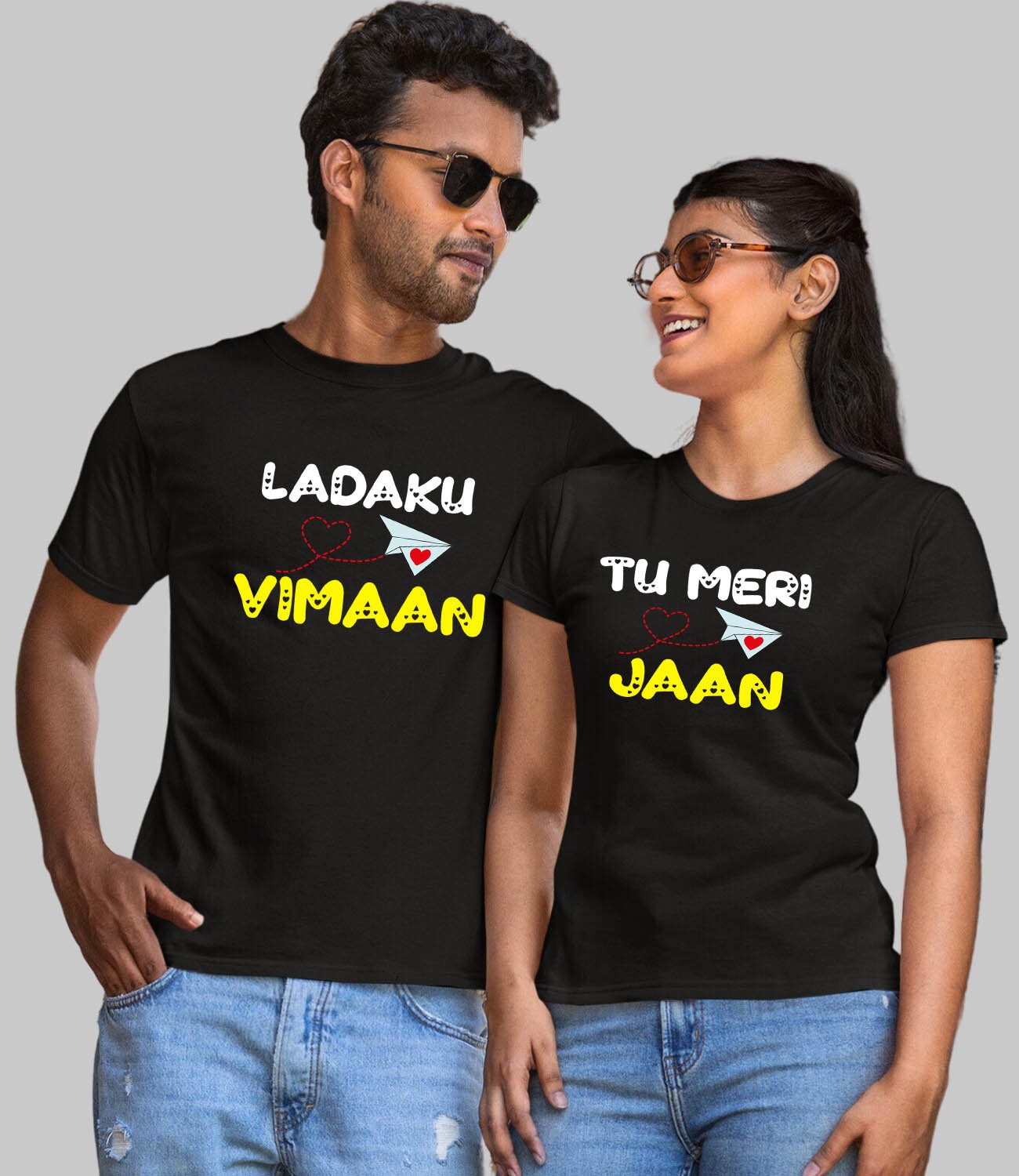 Ladaku Vimaan Couple T-Shirt