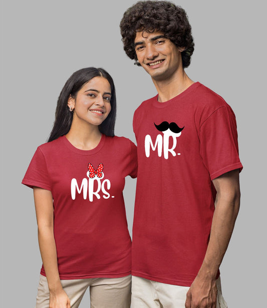 Mr & Mrs Couple T-Shirt - His'en'Her - Shop T-Shirts For Men & Women Online