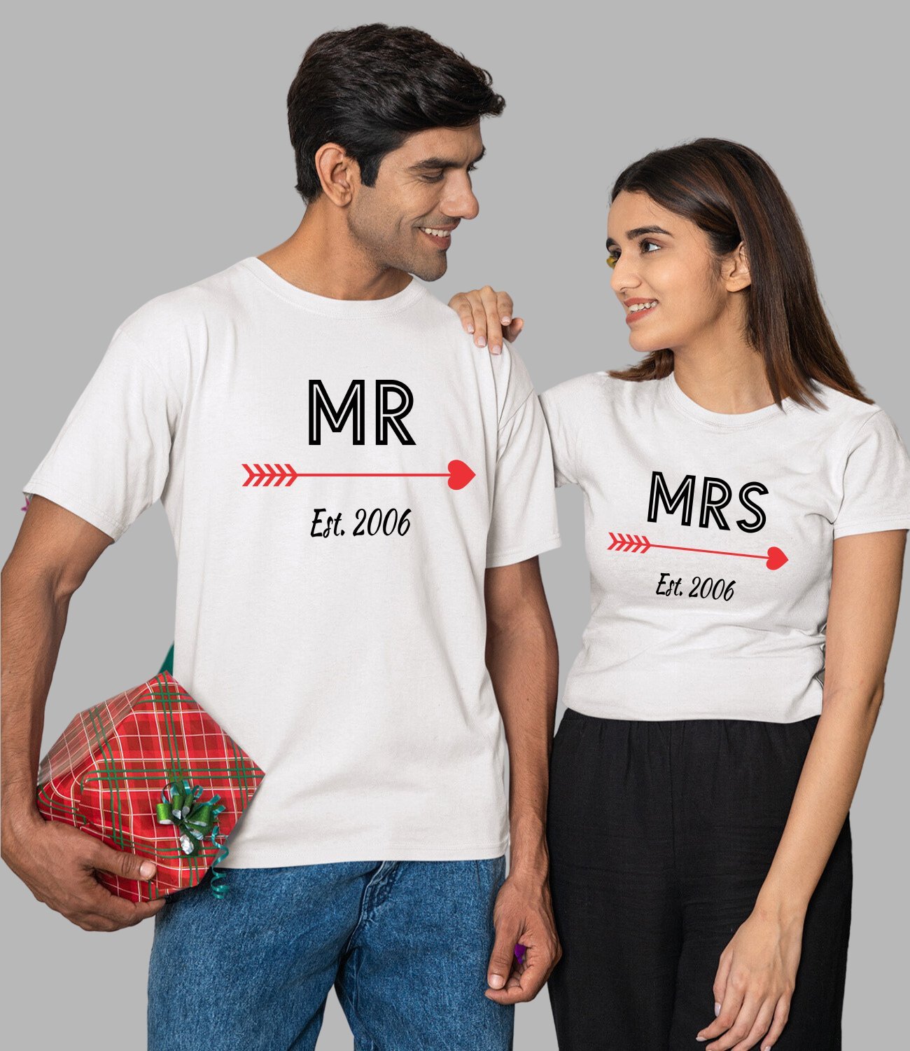 Mr Mrs Est Couple T-Shirt - His'en'Her - Shop T-Shirts For Men & Women Online