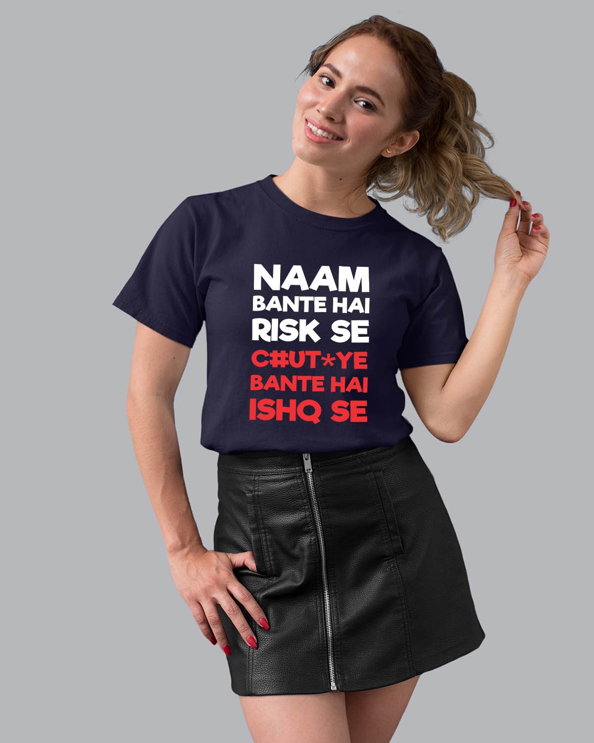 Naam Bante Hain Women T-Shirt - His'en'Her - Shop T-Shirts For Men & Women Online