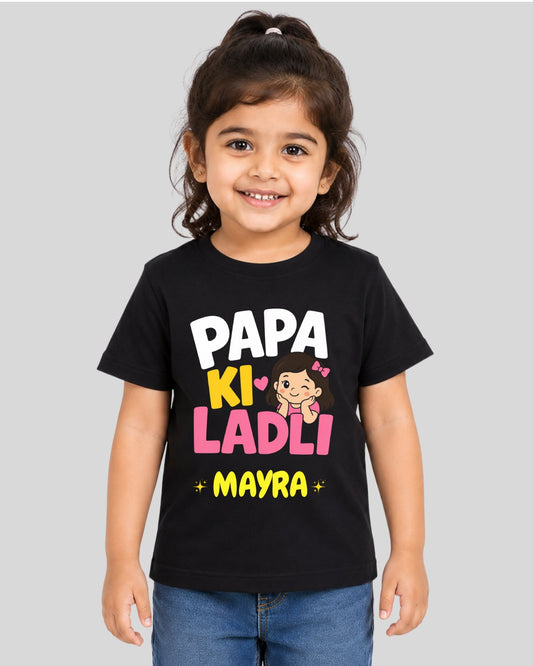 Papa ki Ladli Kids Custom T-Shirt