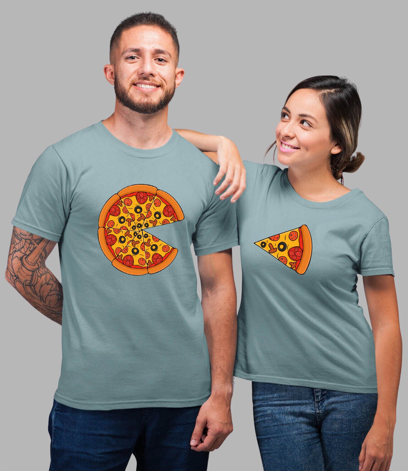 Pizza Slice Couple T-Shirt