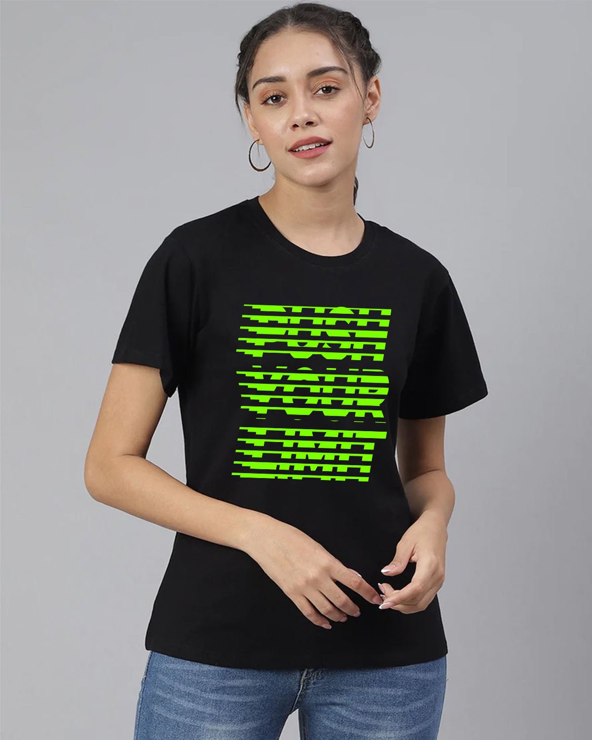 Push Limit Neon Green Women T-Shirt