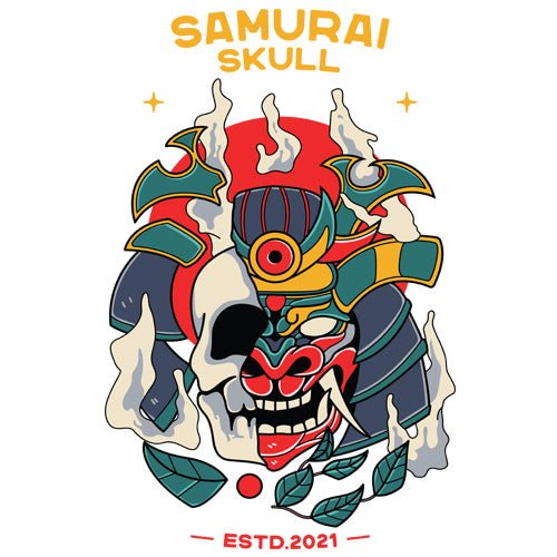 Samurai Skull  T-Shirt